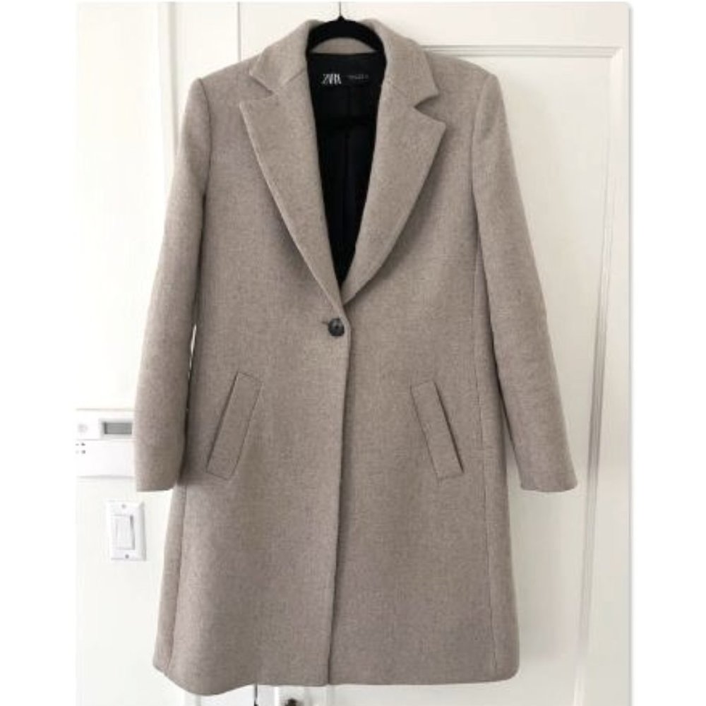 Zara wool blend fitted coat